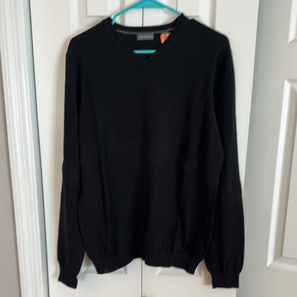 Men's Black V-Neck Sweater